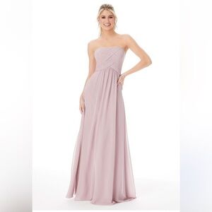 ▶️ Mori Lee ◀️ 13101 Strapless Bridesmaid Dress Desert Rose. Size 12